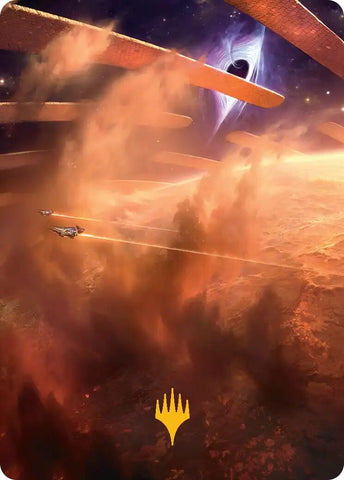 Image for Adagia, Windswept Bastion Art Card (Gold-Stamped Planeswalker Symbol) (29) (Art Series: Edge of Eternities) - Magic: The Gathering