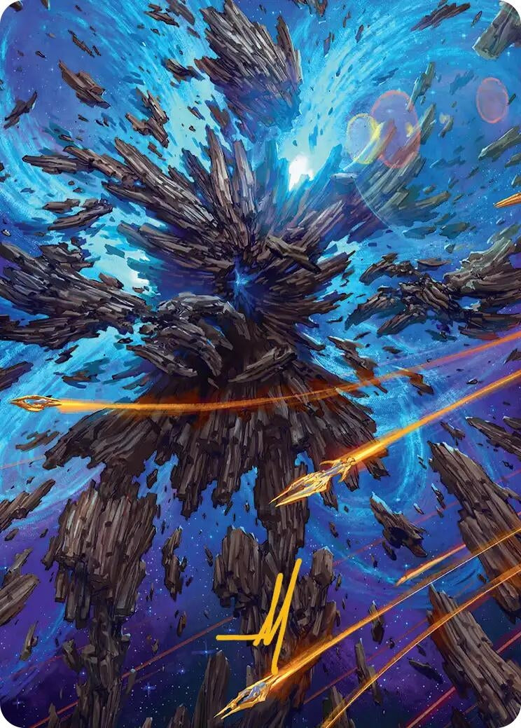 Image for Celestial Colonnade Art Card (Gold-Stamped Signature) (44) (Art Series: Edge of Eternities) - Magic: The Gathering