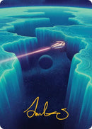 Image for Cascading Cataracts Art Card (50/54) (Gold-Stamped Signature) (50) (Art Series: Edge of Eternities) - Magic: The Gathering