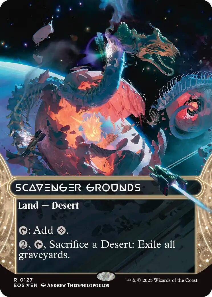 Image for Scavenger Grounds (0127) (Borderless) (Galaxy Foil) (127) (Edge of Eternities: Stellar Sights) - Magic: The Gathering