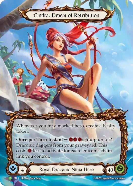 Image for Cindra, Dracai of Retribution - HER144 (HER144) - Flesh and Blood TCG