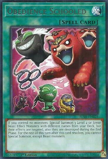 Image for Obedience Schooled (JUSH-EN029) (Justice Hunters) - YuGiOh