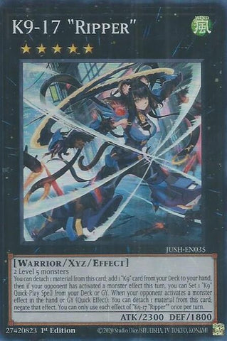Image for K9-17 "Ripper" (JUSH-EN035) (Justice Hunters) - YuGiOh