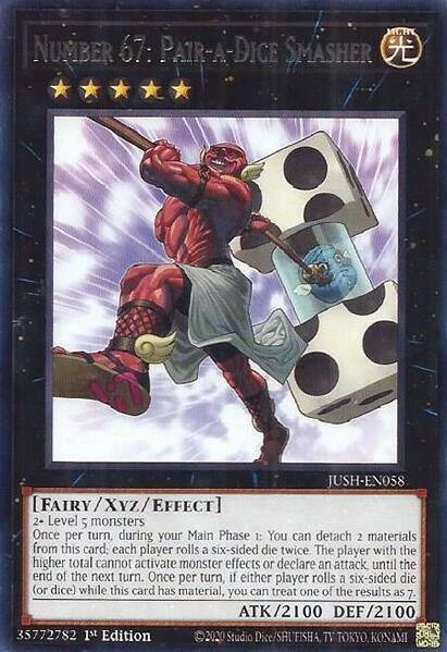 Image for Number 67: Pair-a-Dice Smasher (JUSH-EN058) (Justice Hunters) - YuGiOh