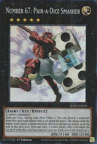 Image for Number 67: Pair-a-Dice Smasher (Super Rare) (JUSH-EN058) (Justice Hunters) - YuGiOh