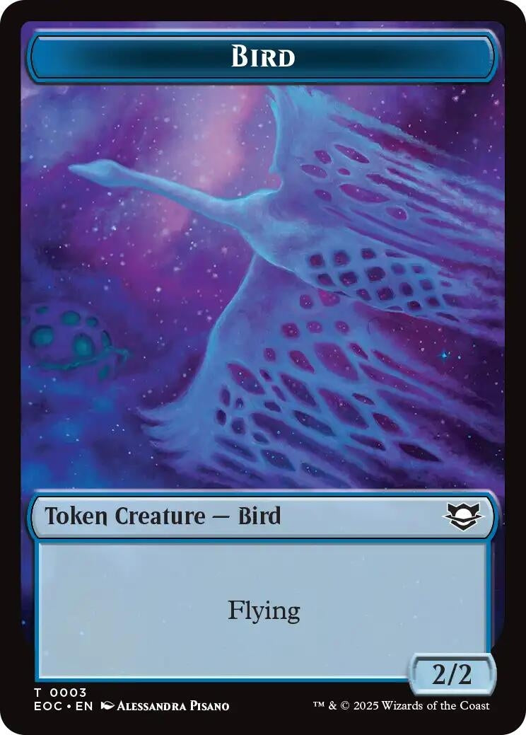 Image for Bird // Golem (0012) Double-Sided Token (3 // 12) (Commander: Edge of Eternities) - Magic: The Gathering