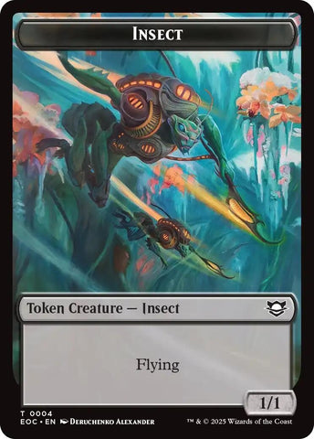 Image for Insect // Golem (0013) Double-Sided Token (4 // 13) - Magic: The Gathering