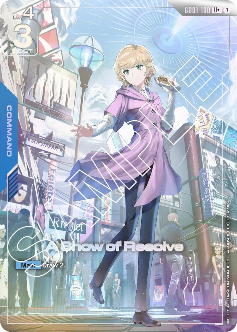 Image for A Show of Resolve (U+) (GD01-100) (Newtype Rising) - Gundam Card Game