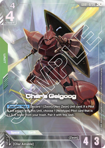 Image for Char's Gelgoog (LR+) (GD01-023) (Newtype Rising) - Gundam Card Game
