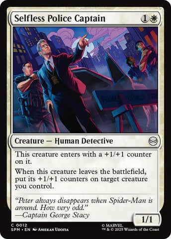 Image for Selfless Police Captain (12) (Marvel's Spider-Man) - Magic: The Gathering