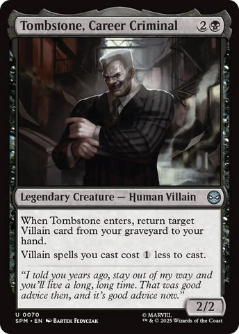 Image for Tombstone, Career Criminal (70) (Marvel's Spider-Man) - Magic: The Gathering
