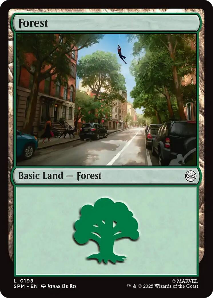 Image for Forest (0198) (198) (Marvel's Spider-Man) - Magic: The Gathering