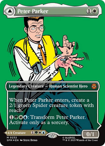 Image for Peter Parker (0232) (Borderless) (232) (Marvel's Spider-Man) - Magic: The Gathering