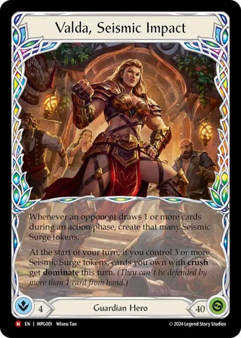 Image for Valda, Seismic Impact (MPG001) (Mastery Pack Guardian) - Flesh and Blood TCG
