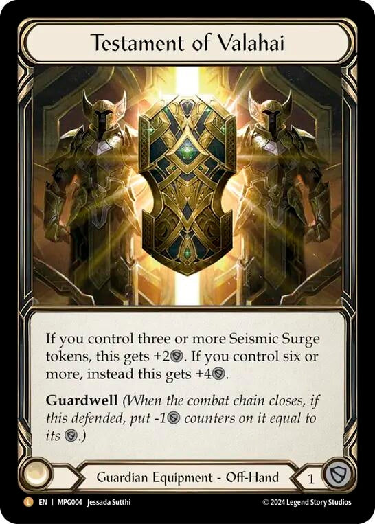 Image for Testament of Valahai (MPG004) (Mastery Pack Guardian) - Flesh and Blood TCG