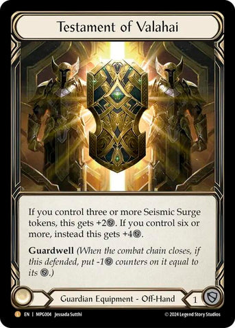 Image for Testament of Valahai (MPG004) (Mastery Pack Guardian) - Flesh and Blood TCG