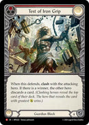 Image for Test of Iron Grip (MPG025) (Mastery Pack Guardian) - Flesh and Blood TCG