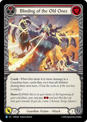 Image for Blinding of the Old Ones (MPG026) (Mastery Pack Guardian) - Flesh and Blood TCG