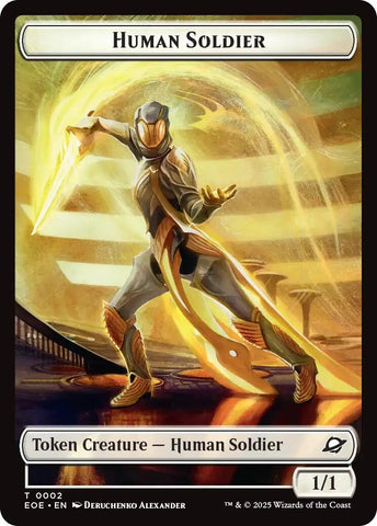 Image for Human Soldier // Lander (0004) Doubled-Sided Token (2 // 4) - Magic: The Gathering
