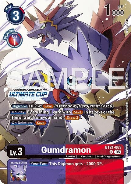 Image for Gumdramon (Ultimate Cup 25-26 Season 2) (BT21-063 U) - Digimon Card Game