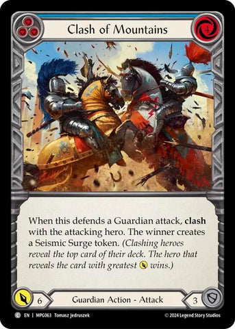 Image for Clash of Mountains (Blue) (MPG063) (Mastery Pack Guardian) - Flesh and Blood TCG