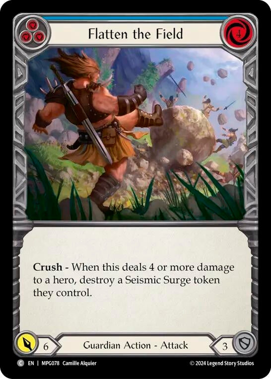 Image for Flatten the Field (Blue) (MPG078) (Mastery Pack Guardian) - Flesh and Blood TCG