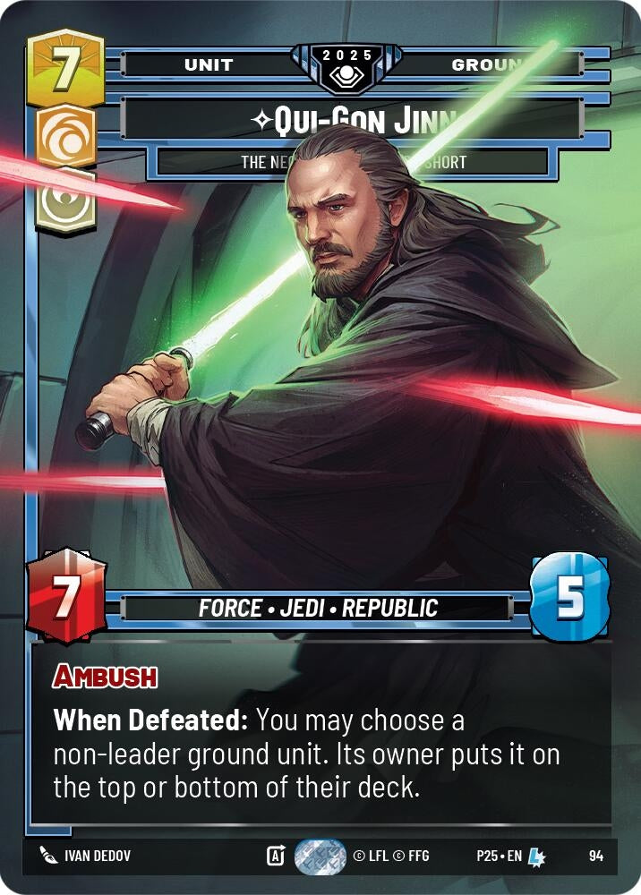 Image for Qui-Gon Jinn - The Negotiations Will Be Short (94) - Star Wars: Unlimited