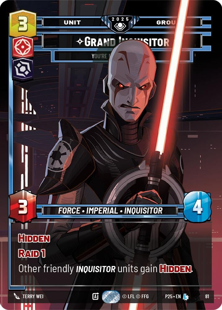 Image for Grand Inquisitor - You're Right to Be Afraid (81) - Star Wars: Unlimited