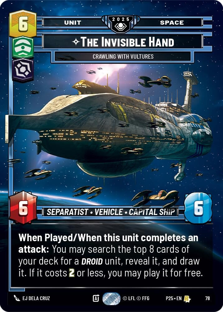 Image for The Invisible Hand - Crawling With Vultures (78) - Star Wars: Unlimited