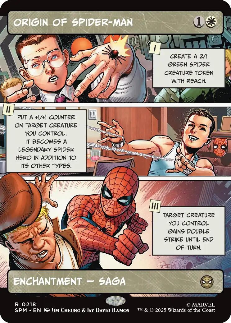 Image for Origin of Spider-Man (Borderless) (218) (Marvel's Spider-Man) - Magic: The Gathering