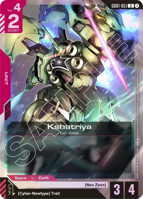 Image for Kshatriya (GD01-051) (Store Tournament Participant Pack 01) (GD01-051) (Gundam Promotional Cards) - Gundam Card Game