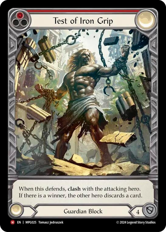Image for Test of Iron Grip (Extended Art) (MPG025) (Mastery Pack Guardian) - Flesh and Blood TCG