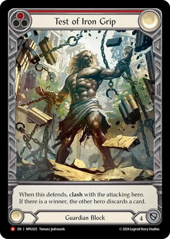 Image for Test of Iron Grip (Extended Art) (MPG025) (Mastery Pack Guardian) - Flesh and Blood TCG