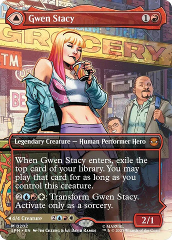 Image for Gwen Stacy (0202) (Borderless) (202) (Marvel's Spider-Man) - Magic: The Gathering