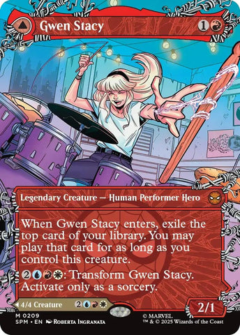 Image for Gwen Stacy (0209) (Borderless) (209) (Marvel's Spider-Man) - Magic: The Gathering