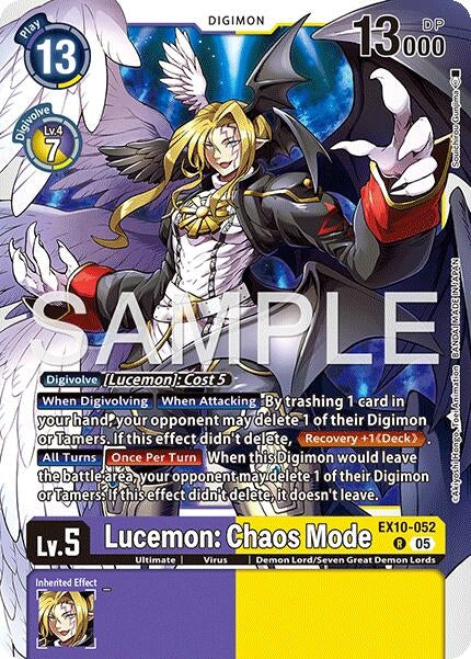 Image for Lucemon: Chaos Mode (EX10-052 R) - Digimon Card Game