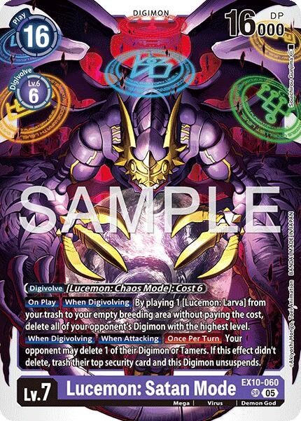 Image for Lucemon: Satan Mode (EX10-060 SR) - Digimon Card Game