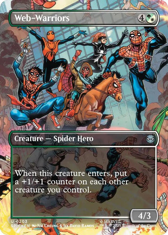 Image for Web-Warriors (Borderless) (203) (Marvel's Spider-Man) - Magic: The Gathering