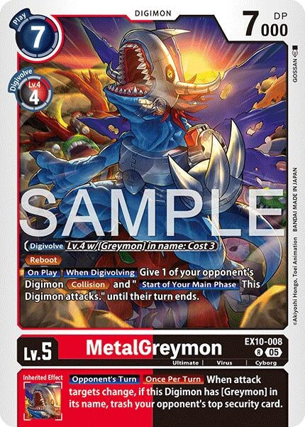 Image for MetalGreymon (EX10-008 R) - Digimon Card Game
