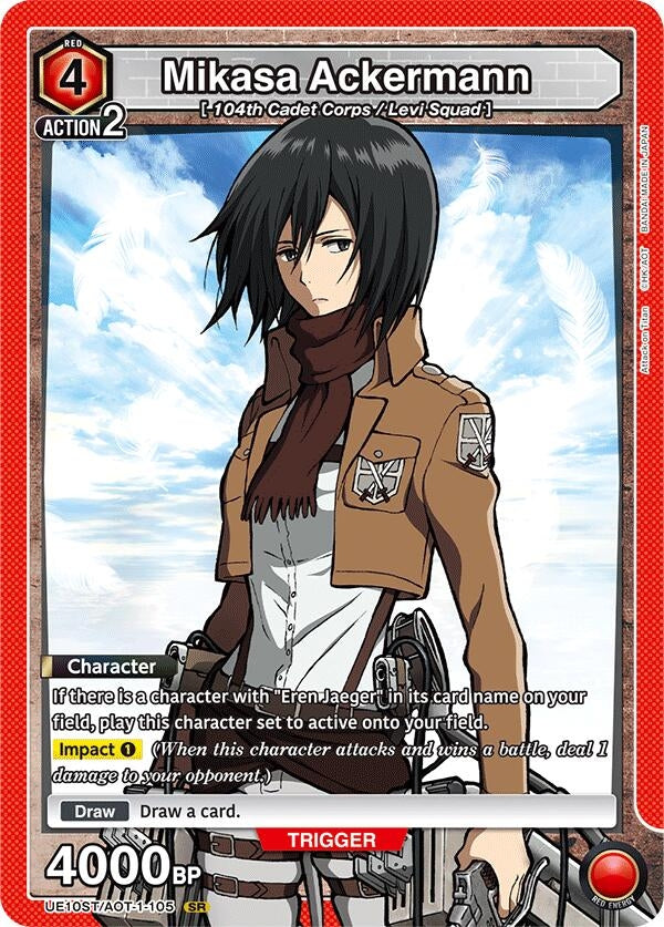 Image for Mikasa Ackermann (105) (UE10ST/AOT-1-105) - Union Arena