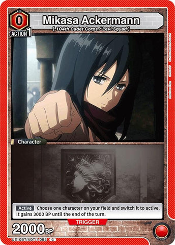 Image for Mikasa Ackermann (085) (UE10BT/AOT-1-085) (UE10BT: Attack on Titan) - Union Arena
