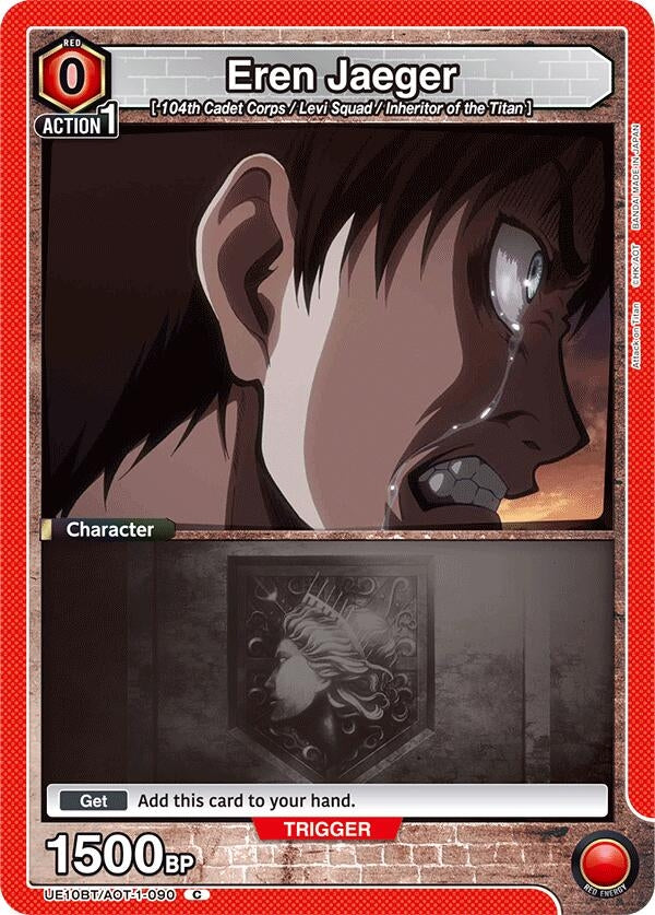 Image for Eren Jaeger (090) (Box Topper Foil) (UE10BT/AOT-1-090) (UE10BT: Attack on Titan) - Union Arena
