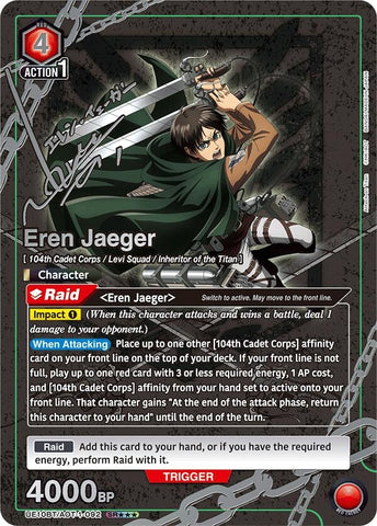 Image for Eren Jaeger (092) (SR***) (UE10BT/AOT-1-092) (UE10BT: Attack on Titan) - Union Arena