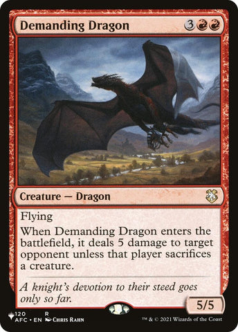 Image for Demanding Dragon (120) (The List Reprints) - Magic: The Gathering
