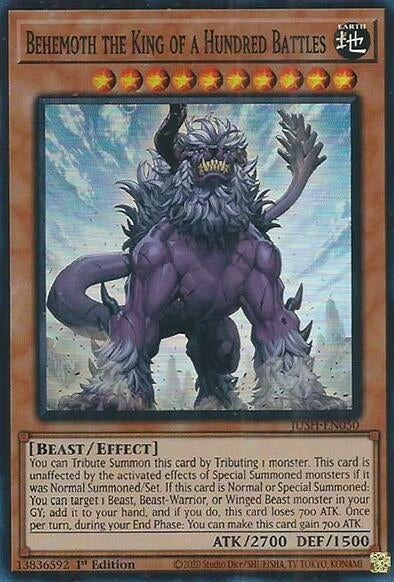 Image for Behemoth the King of a Hundred Battles (Super Rare) (JUSH-EN050) (Justice Hunters) - YuGiOh