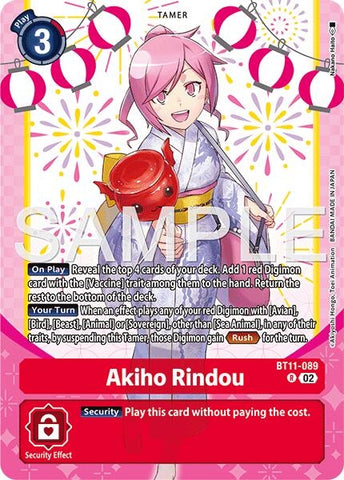 Image for Akiho Rindou (Premium Heroines Set Ver.2) (BT11-089 R) (Dimensional Phase) (BT-11) - Digimon Card Game