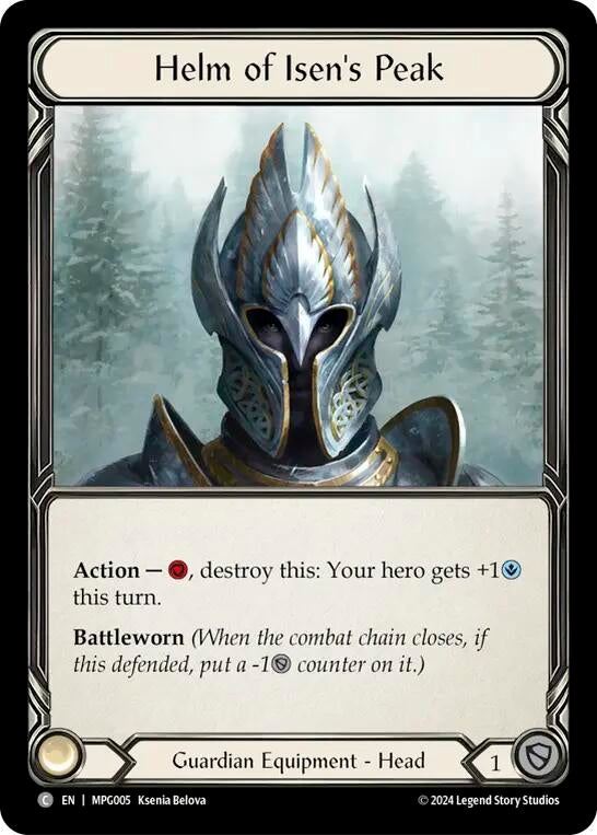 Image for Helm of Isen's Peak (MPG005) (Mastery Pack Guardian) - Flesh and Blood TCG