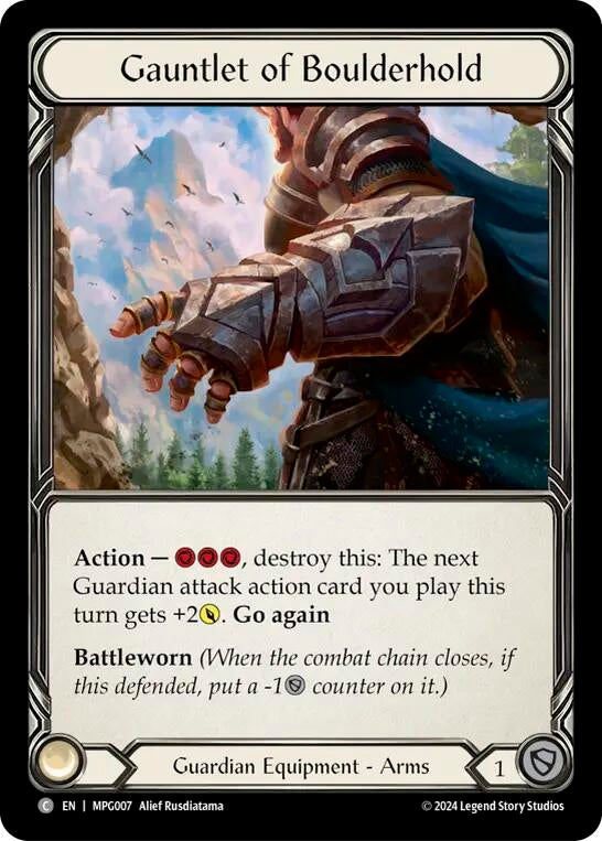 Image for Gauntlet of Boulderhold (MPG007) (Mastery Pack Guardian) - Flesh and Blood TCG
