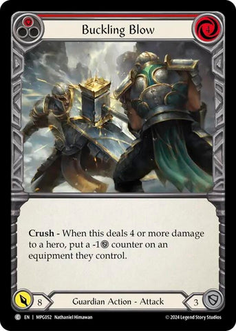 Image for Buckling Blow (Red) (MPG052) (Mastery Pack Guardian) - Flesh and Blood TCG