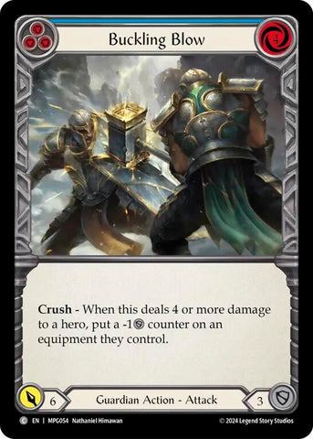 Image for Buckling Blow (Blue) (MPG054) (Mastery Pack Guardian) - Flesh and Blood TCG